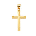 14K Yellow Gold Cross Pendant - PT129