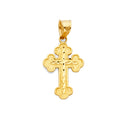 14K Yellow Gold Cross Pendant - PT130