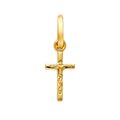 14K Yellow Gold Cross Pendant - PT134