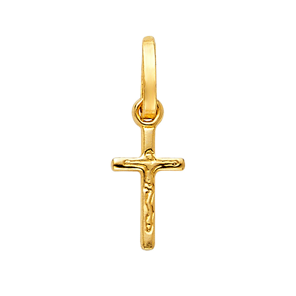 14K Yellow Gold Cross Pendant - PT134