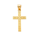 14K Yellow Gold Cross Pendant - PT135