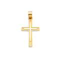14K Yellow Gold Cross Pendant - PT136