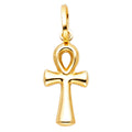 14K Yellow Gold Cross Pendant - PT138