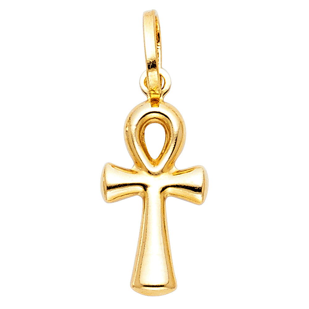 14K Yellow Gold Cross Pendant - PT138