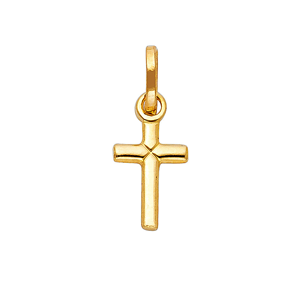 14K Yellow Gold Cross Pendant - PT142