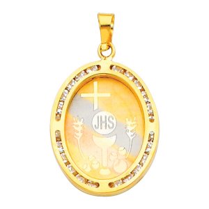 14K Yellow Gold Religious Pendant - PT186