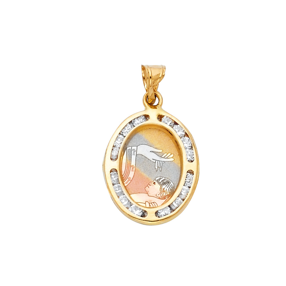 14K Yellow Gold Religious Pendant - PT190