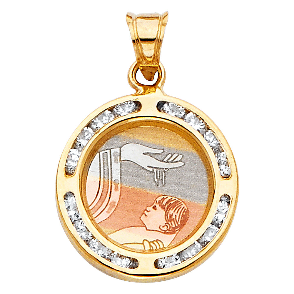 14K Yellow Gold Religious Pendant - PT193