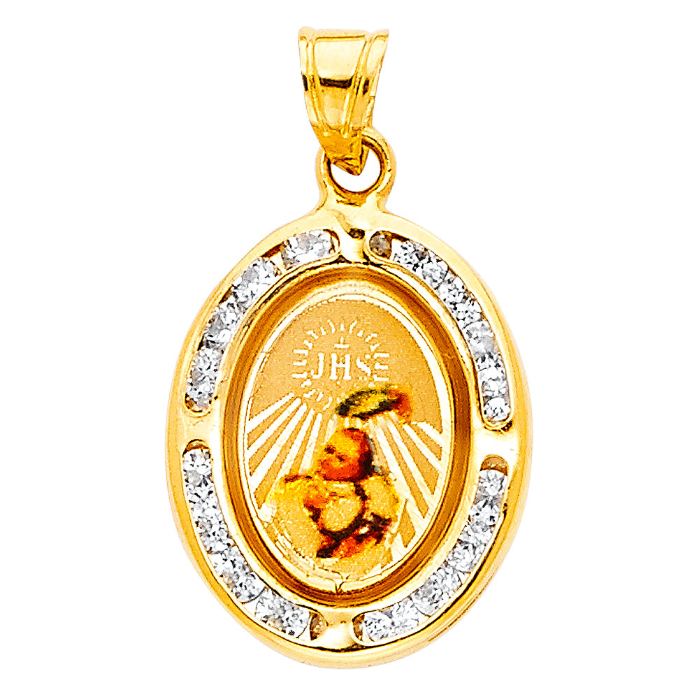 14K Yellow Gold Religious Pendant - PT204