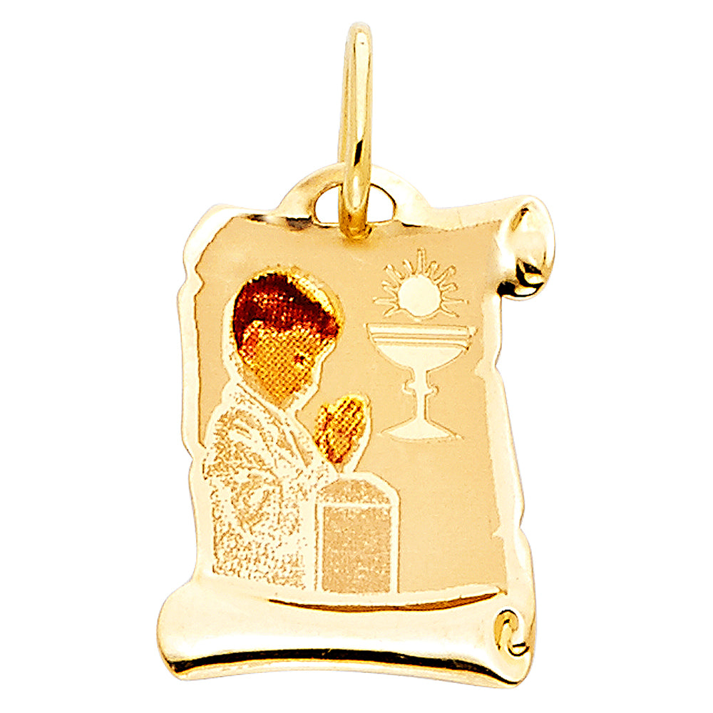 14K Yellow Gold Religious Pendant - PT209