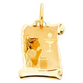 14K Yellow Gold Religious Pendant - PT210