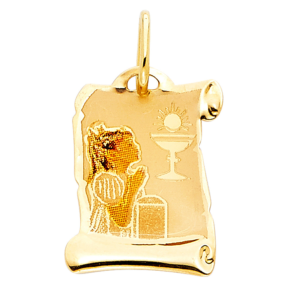 14K Yellow Gold Religious Pendant - PT210