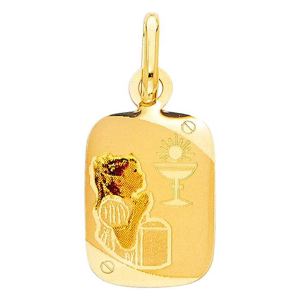 14K Yellow Gold Religious Pendant - PT212