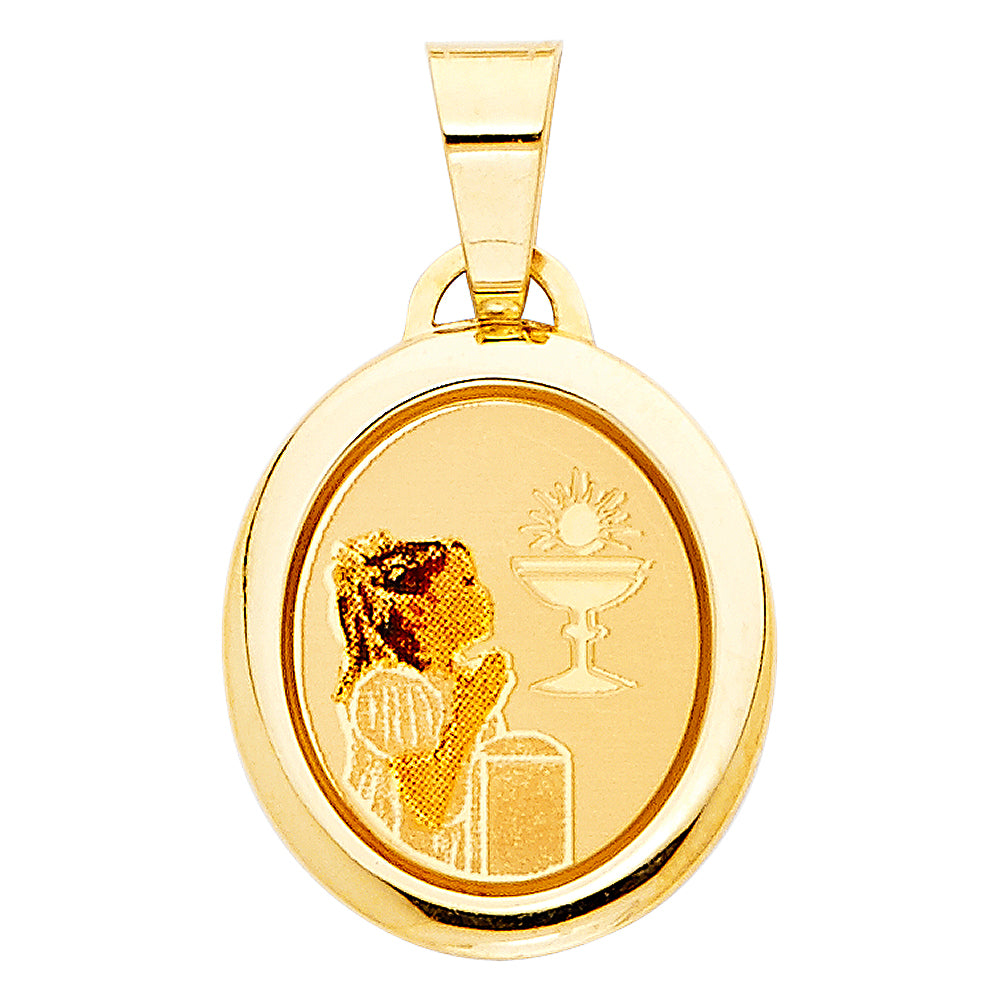 14K Yellow Gold Religious Pendant - PT215