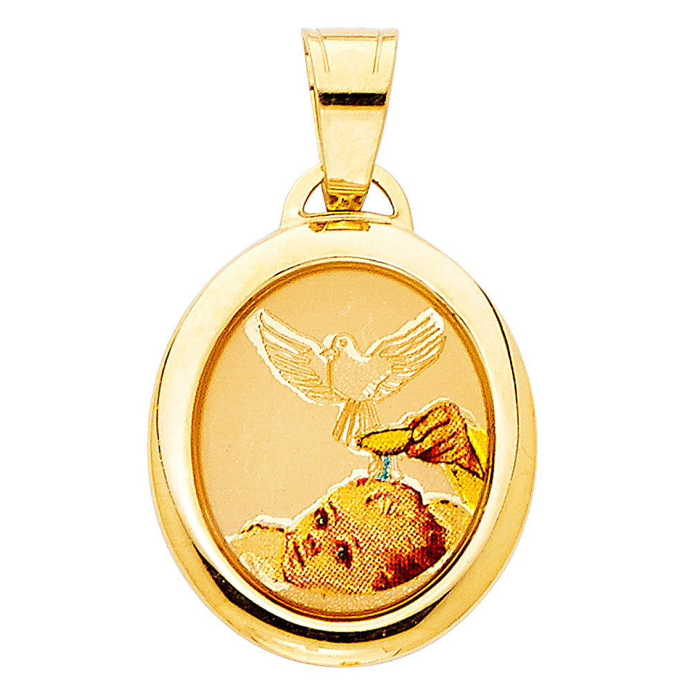 14K Yellow Gold Religious Pendant - PT216