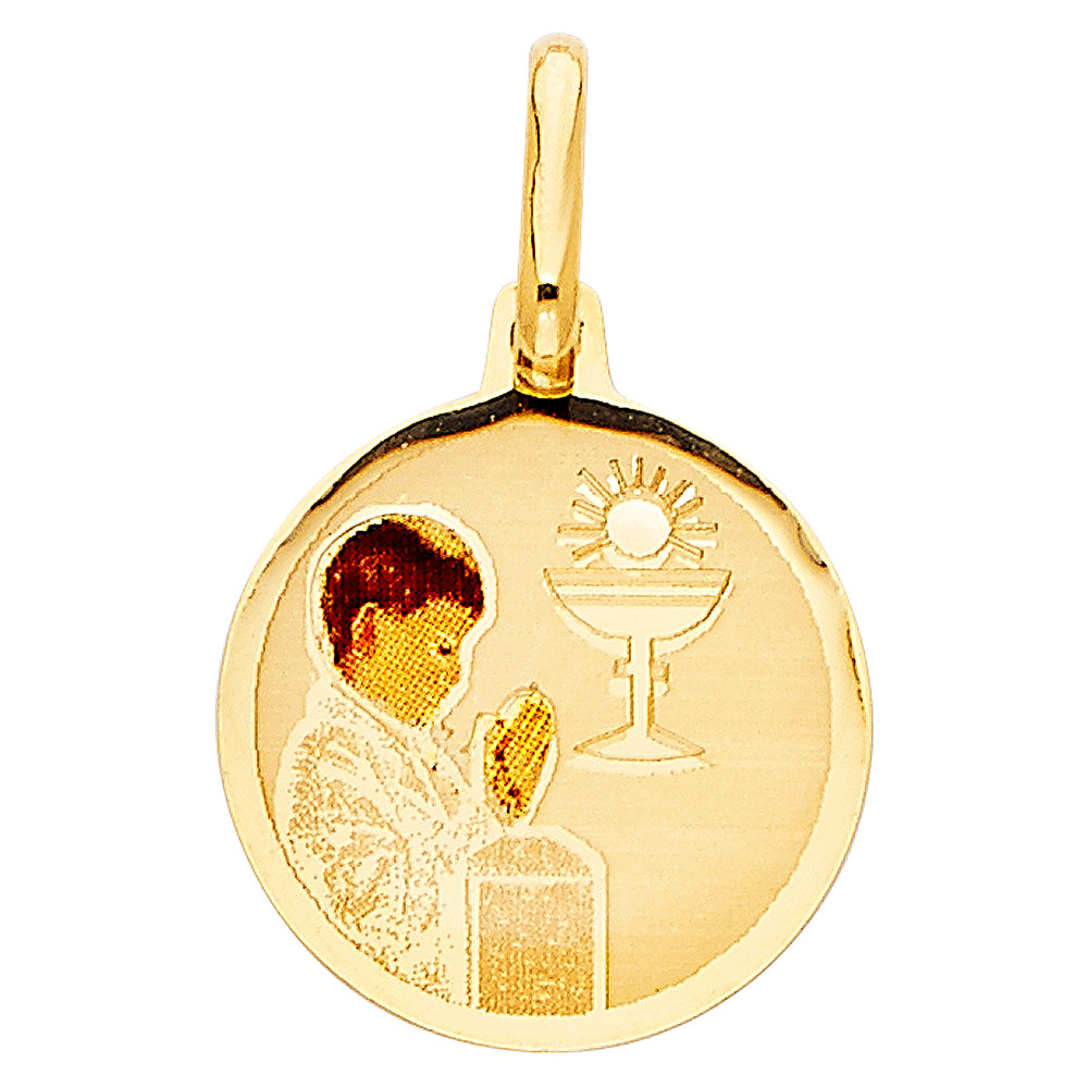 14K Yellow Gold Religious Pendant - PT218