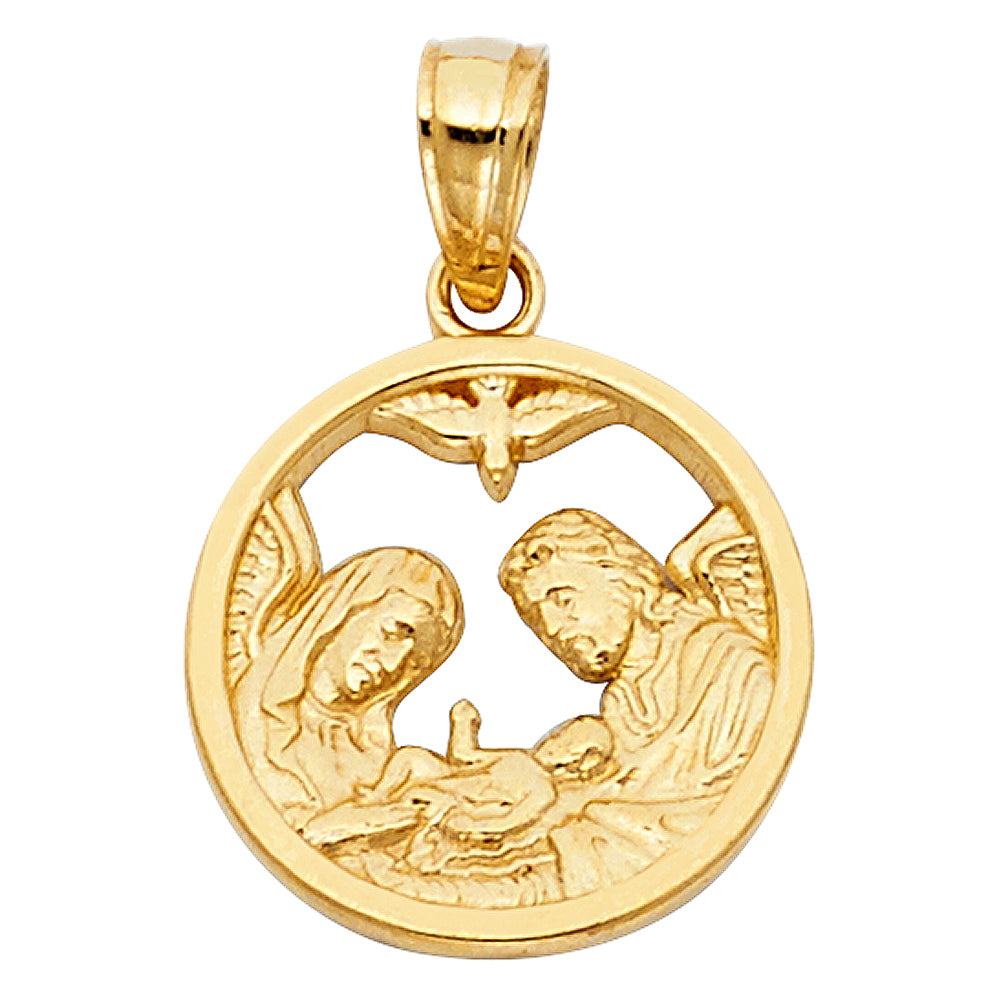 14K Yellow Gold Religious Pendant - PT243