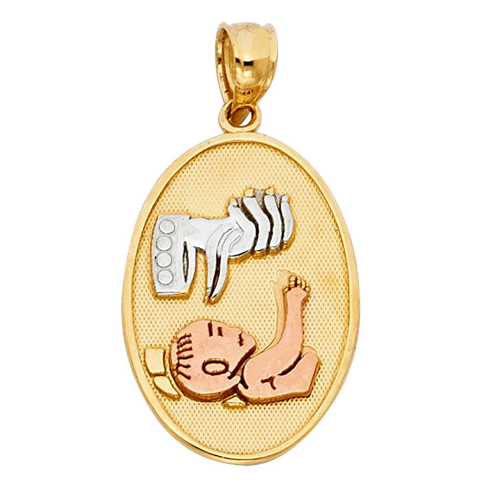 14K Yellow Gold Religious Pendant - PT254