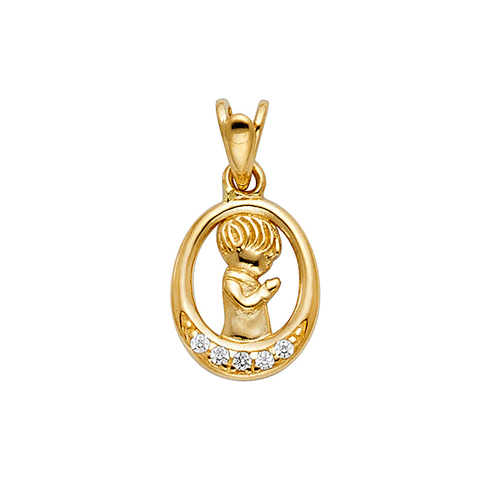 14K Yellow Gold Religious Pendant - PT260