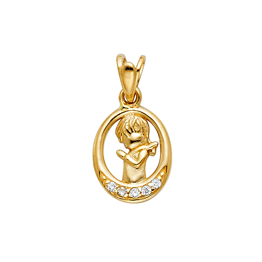 14K Yellow Gold Religious Pendant - PT261