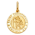 14K Yellow Gold Religious Pendant - PT267