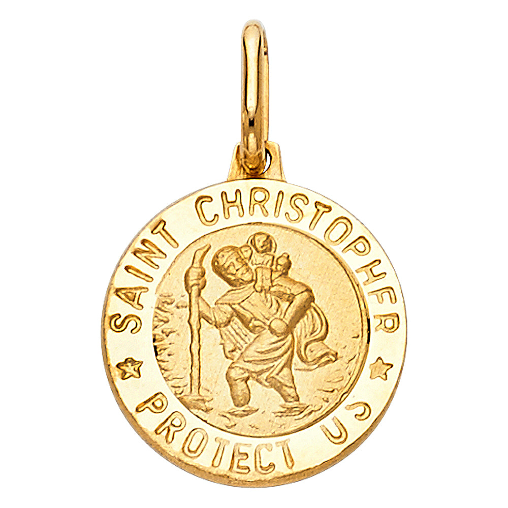 14K Yellow Gold Religious Pendant - PT267
