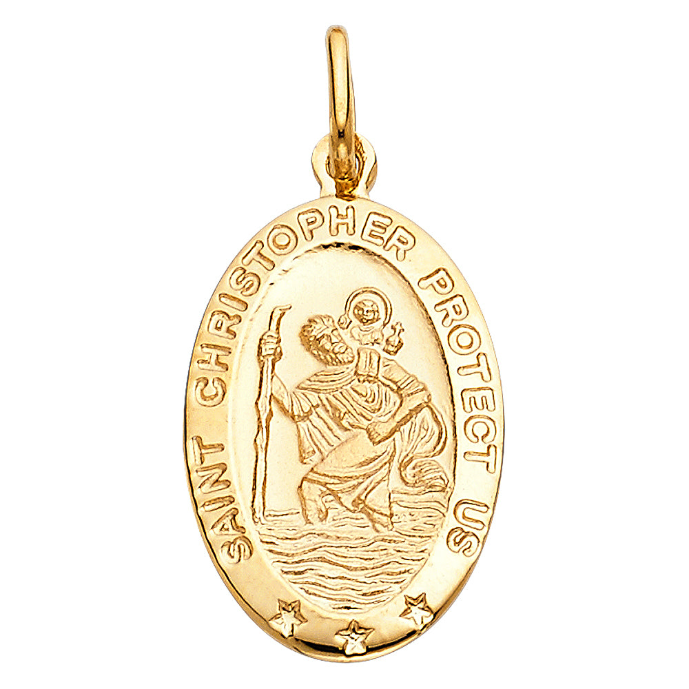 14K Yellow Gold Religious Pendant - PT269