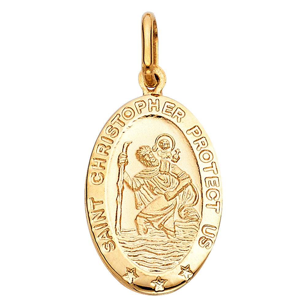 14K Yellow Gold Religious Pendant - PT270