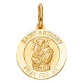 14K Yellow Gold Religious Pendant - PT281