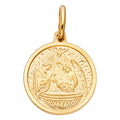 14K Yellow Gold Religious Pendant - PT285