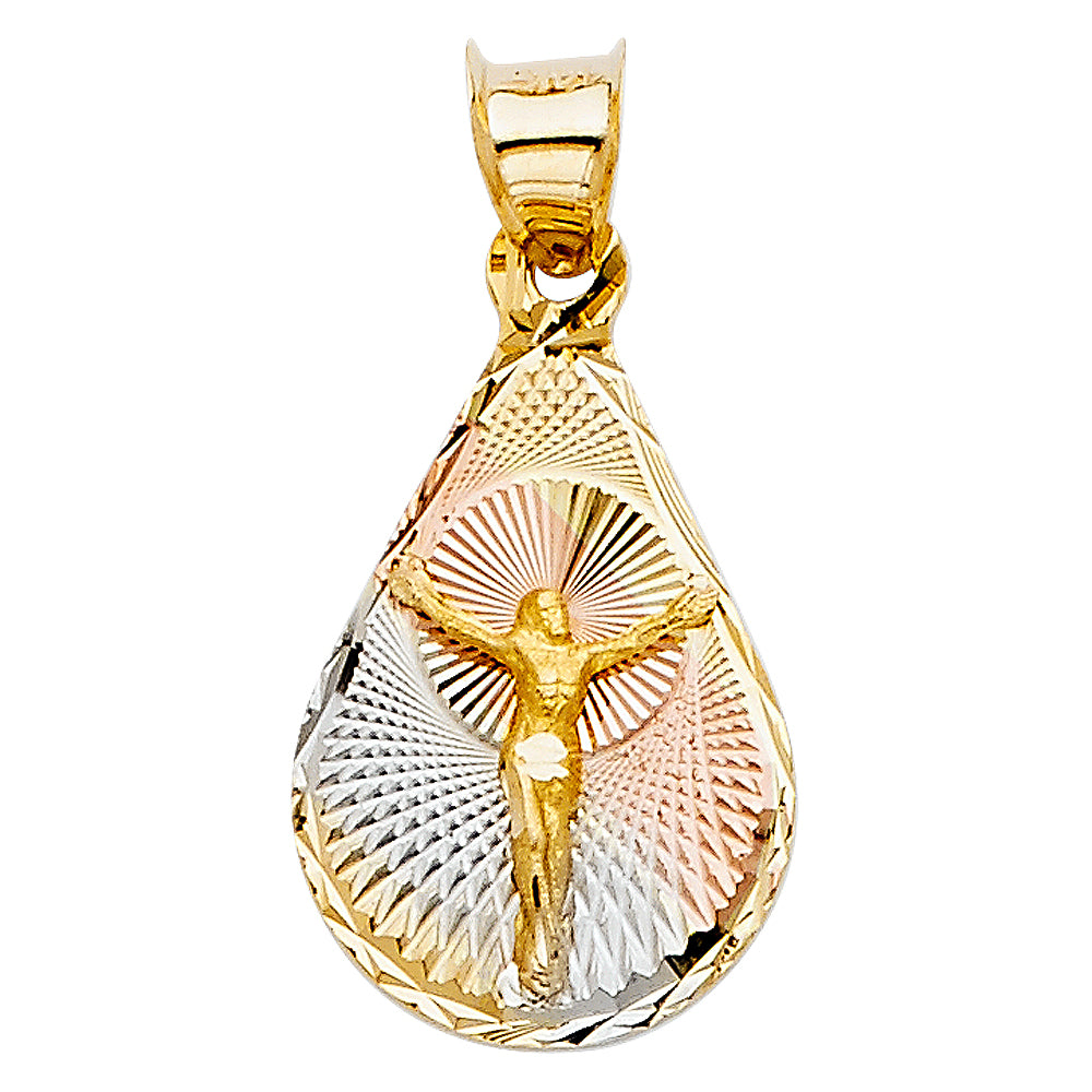 14K Yellow Gold Religious Pendant - PT344