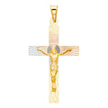 14K Yellow Gold Crucifix Cross Pendant - PT350