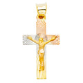 14K Yellow Gold Crucifix Cross Pendant - PT354