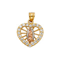 14K Yellow Gold Religious Pendant - PT388