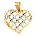 14K Yellow Gold Mom, Family, Baby & Heart Pendant - PT426
