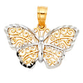 14K Yellow Gold Animal, Sea Life & Butterfly Pendant - PT433