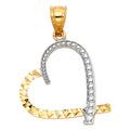 14K Yellow Gold Mom, Family, Baby & Heart Pendant - PT435