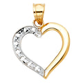 14K Yellow Gold Mom, Family, Baby & Heart Pendant - PT436