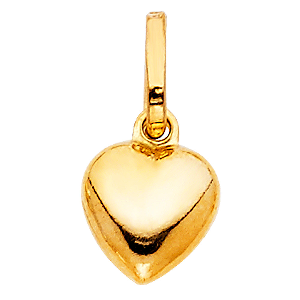 14K Yellow Gold Mom, Family, Baby & Heart Pendant - PT446