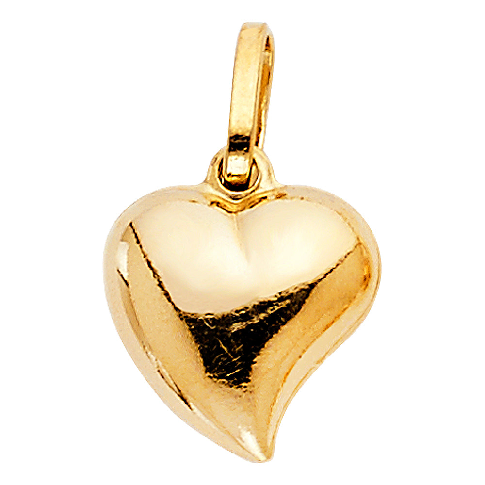 14K Yellow Gold Mom, Family, Baby & Heart Pendant - PT449