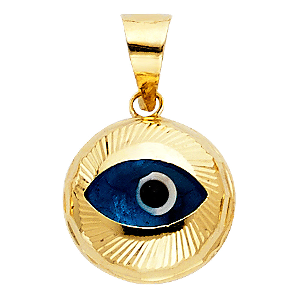 14K Yellow Gold Nature, Sports, Evil Eye & Baby Pendant - PT453