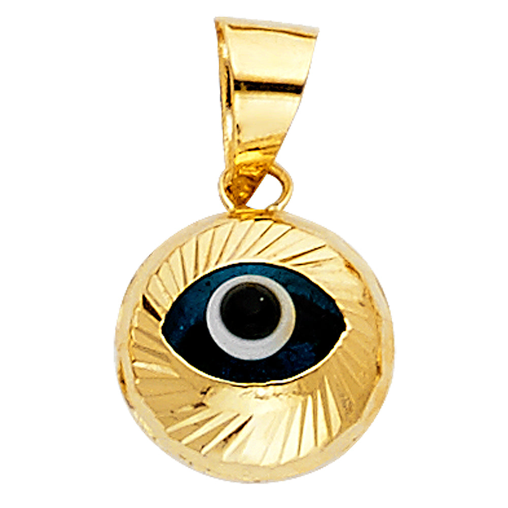 14K Yellow Gold Nature, Sports, Evil Eye & Baby Pendant - PT454