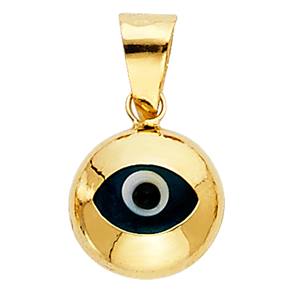 14K Yellow Gold Nature, Sports, Evil Eye & Baby Pendant - PT455