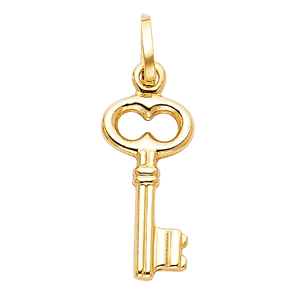 14K Yellow Gold Key, Music & Assorted Pendant - PT463