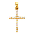 14K Yellow Gold Cross Pendant - PT542