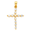 14K Yellow Gold Cross Pendant - PT543
