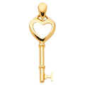 14K Yellow Gold Key, Music & Assorted Pendant - PT555