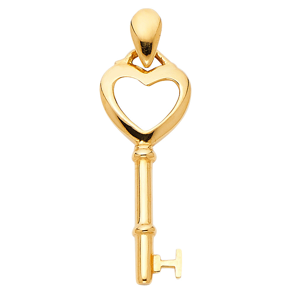 14K Yellow Gold Key, Music & Assorted Pendant - PT555