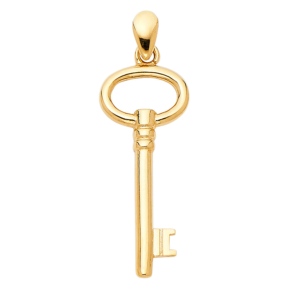 14K Yellow Gold Key, Music & Assorted Pendant - PT556