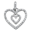 14K Yellow Gold Mom, Family, Baby & Heart Pendant - PT563